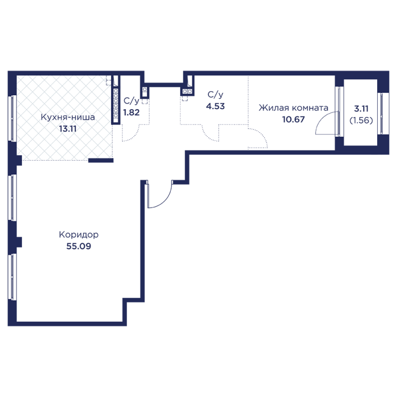 2 ккв (Евро) 73,7 м²