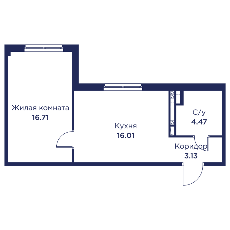 2 ккв (Евро) 40,3 м²