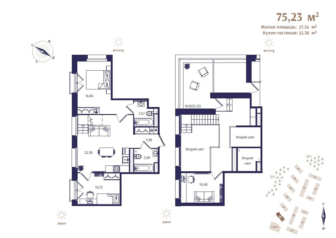 4 ккв (Евро) 75,2 м²