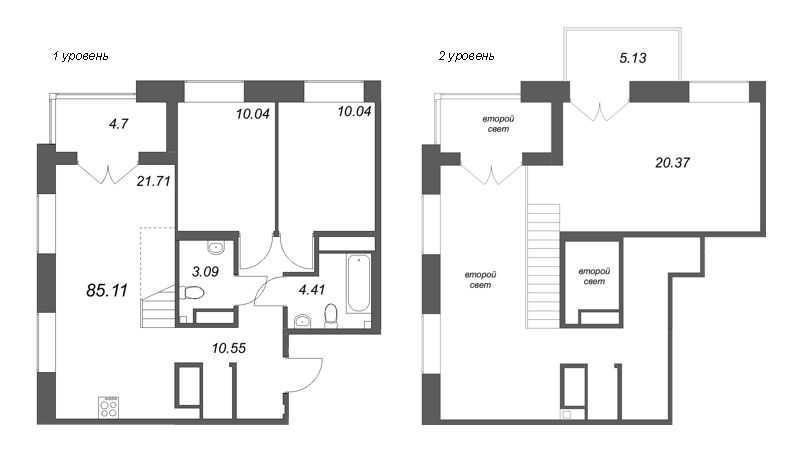 4 ккв (Евро) 85,1 м²