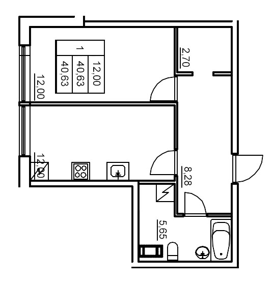 1 ккв 40,4 м²