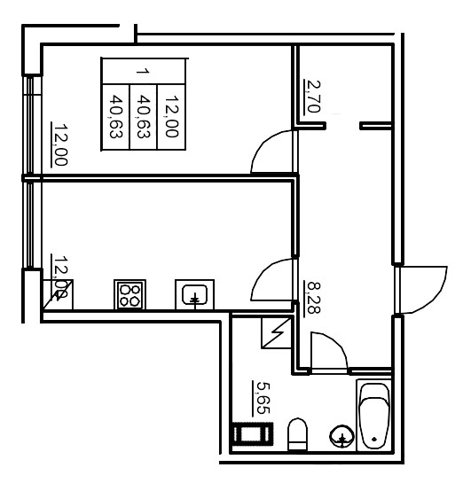 1 ккв 40,4 м²
