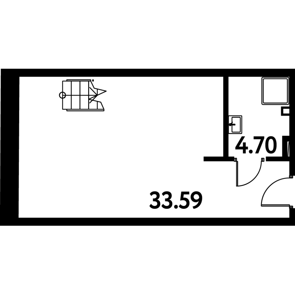 Студия 50,6 м²