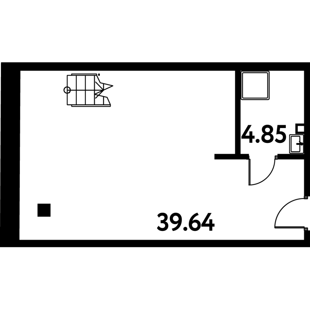 Студия 58,7 м²