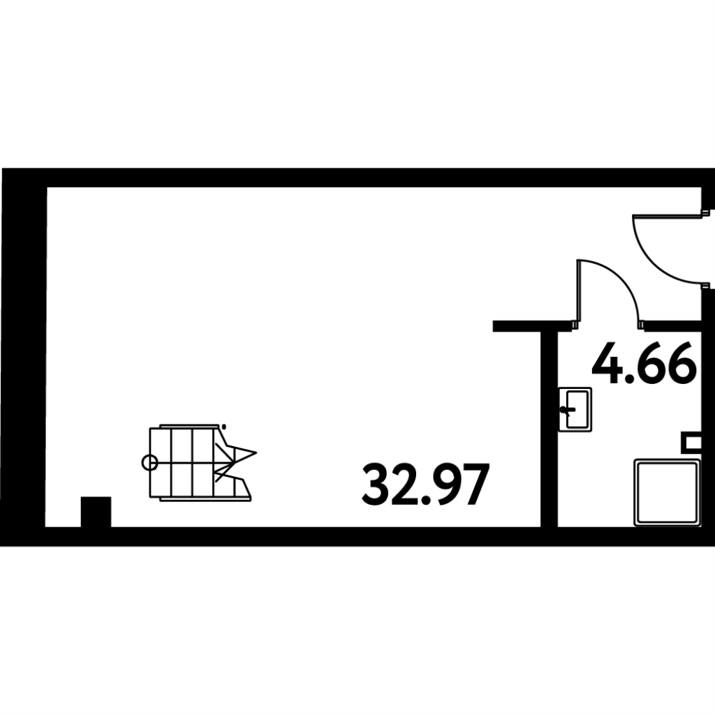 Студия 49,9 м²