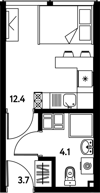 Студия 20,2 м²
