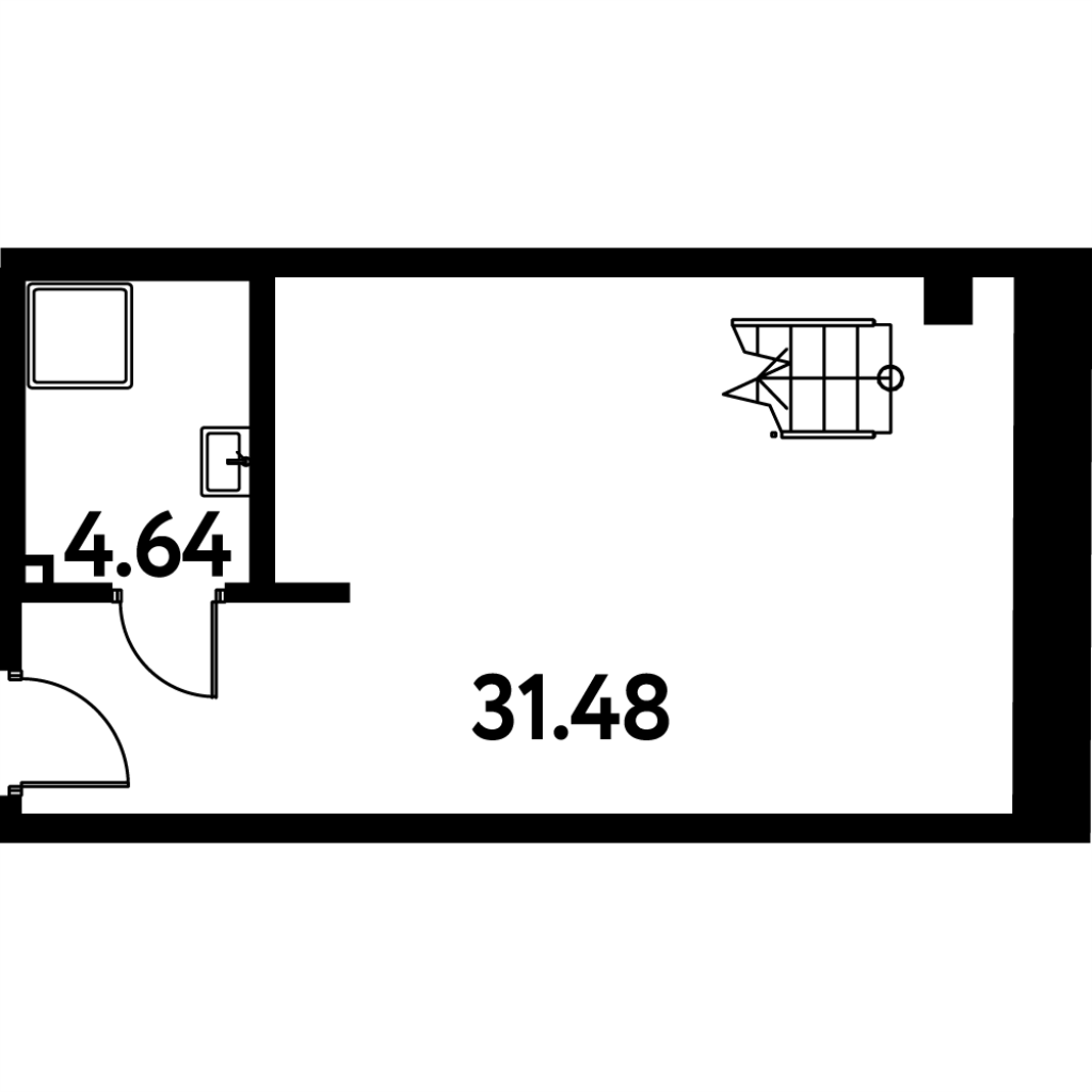 Студия 48,4 м²