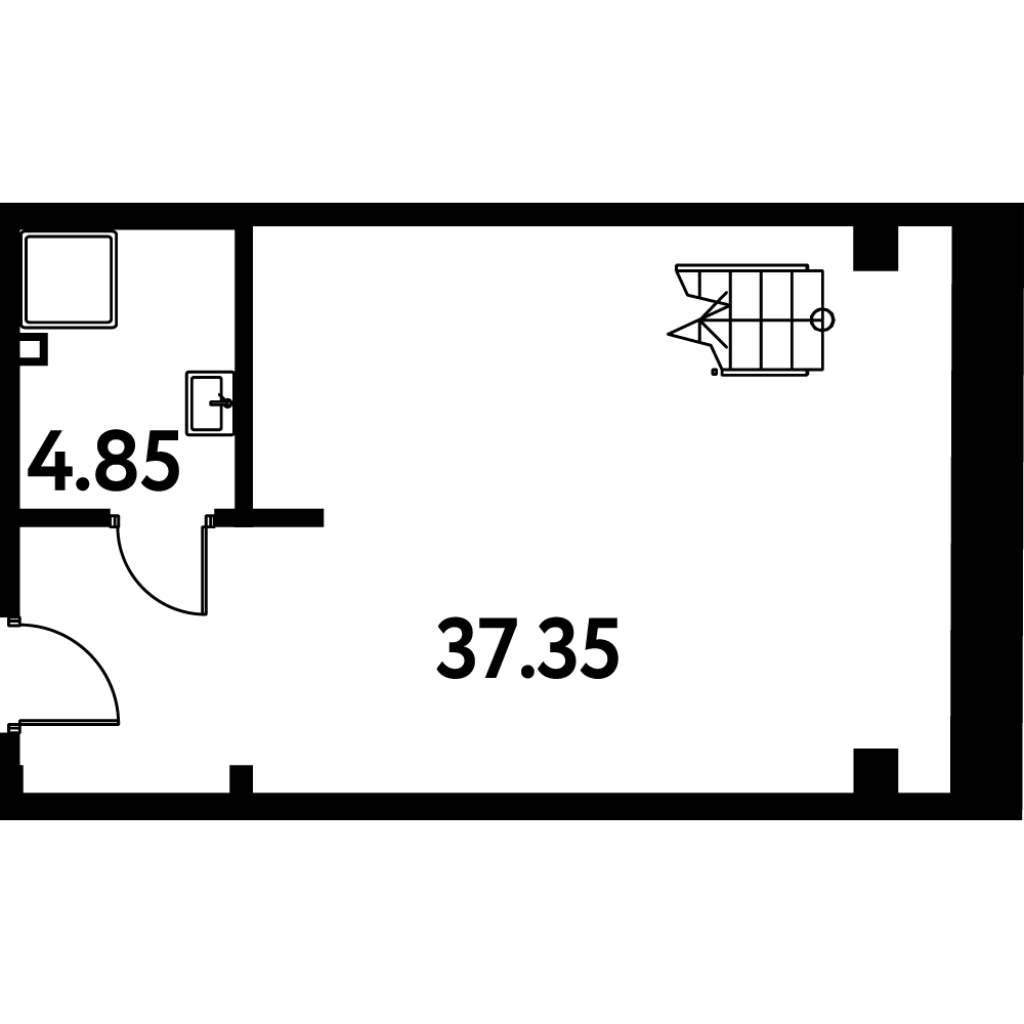 Студия 56,2 м²