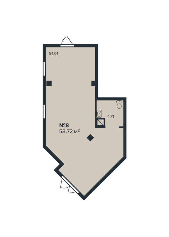 К. пом 58,7 м²