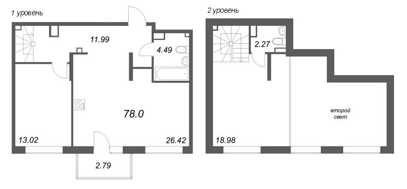 3 ккв (Евро) 78 м²
