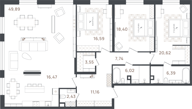 4 ккв (Евро) 159,3 м²