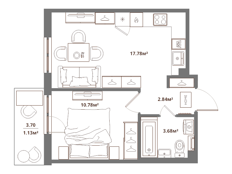 2 ккв (Евро) 36,2 м²