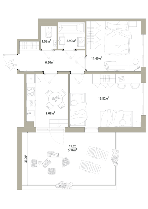 2 ккв 53,1 м²