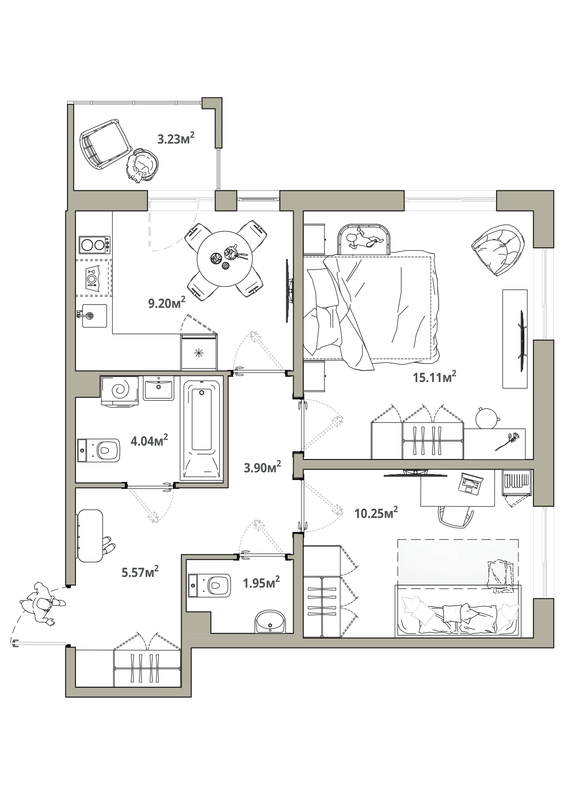 2 ккв 51 м²