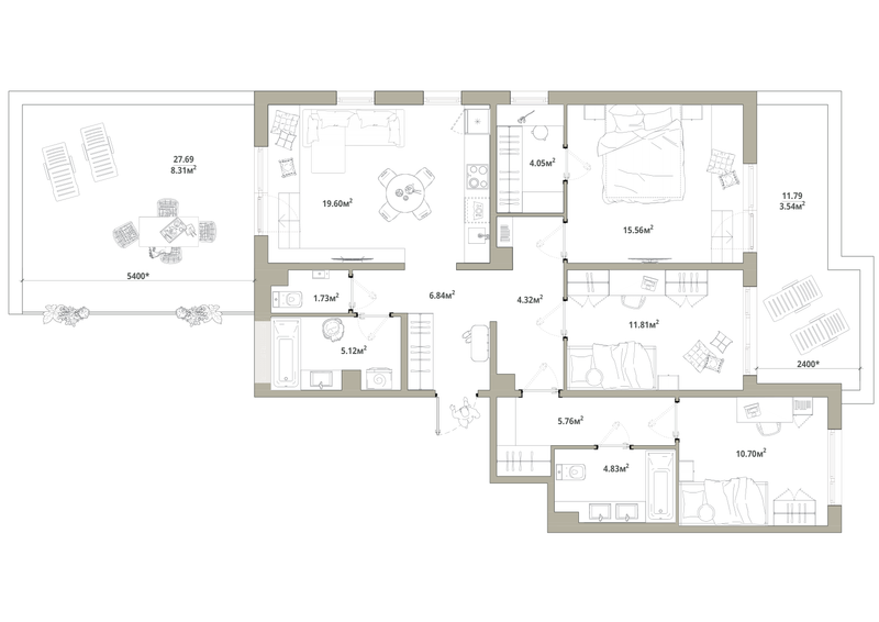 4 ккв (Евро) 103,8 м²