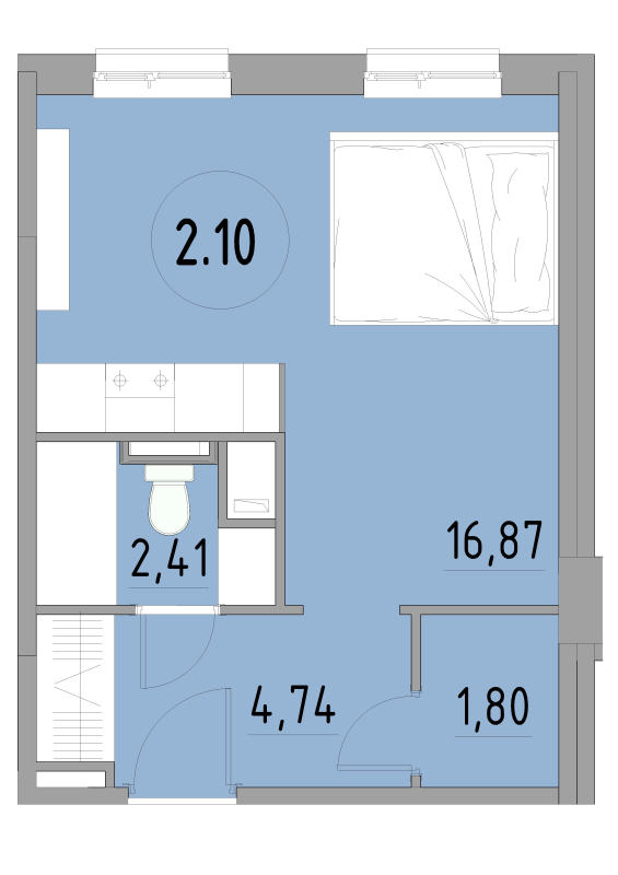 Студия 25,8 м²