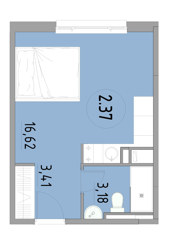 Студия 23,2 м²