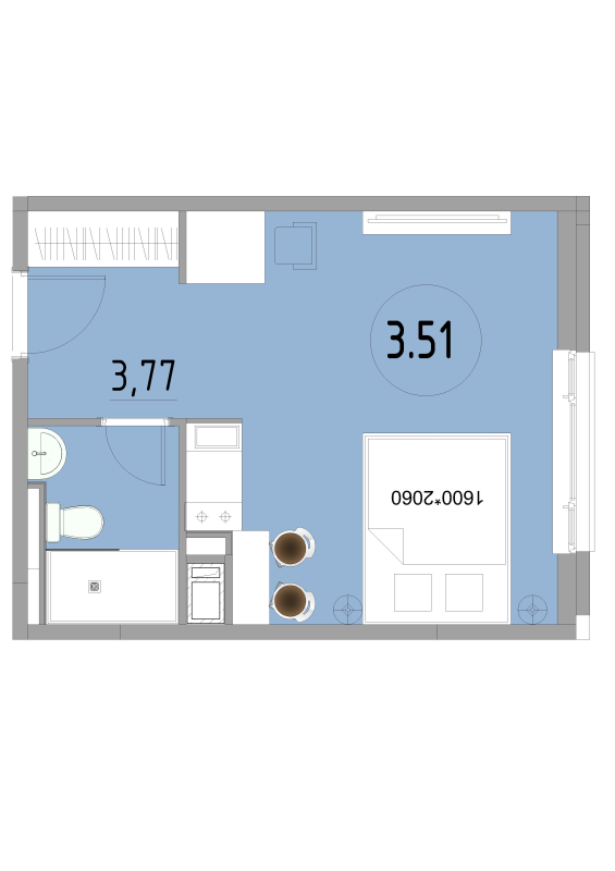 Студия 24,2 м²