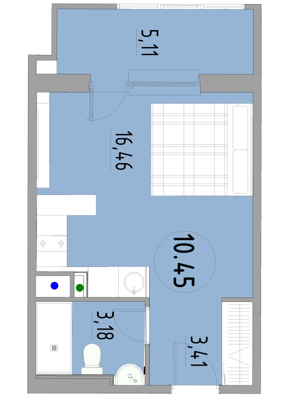 Студия 28,2 м²