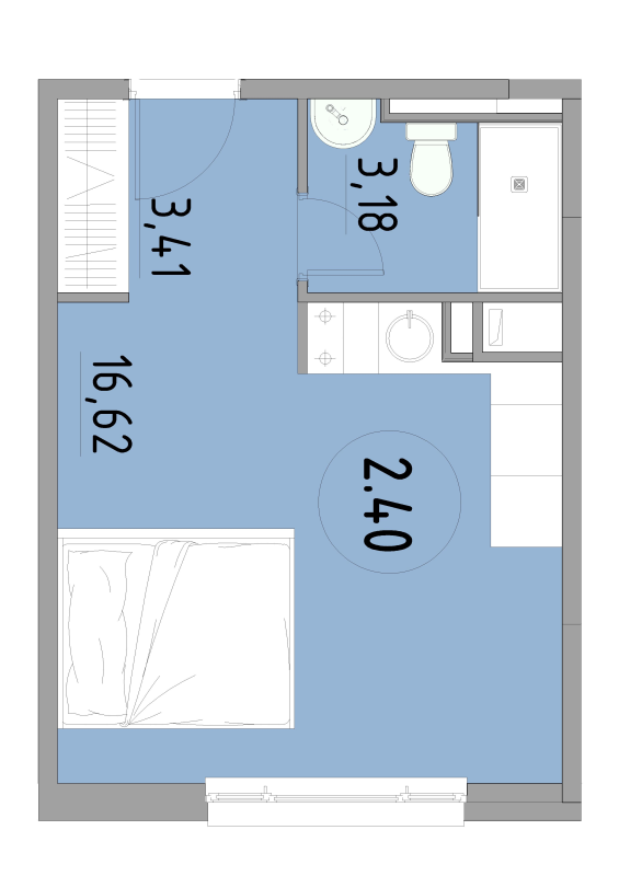 Студия 23,2 м²
