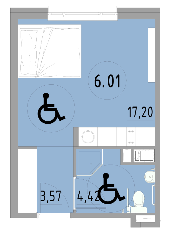 Студия 25,2 м²