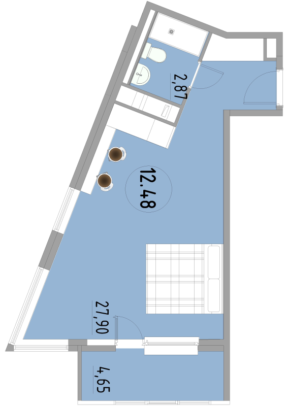 Студия 35,8 м²