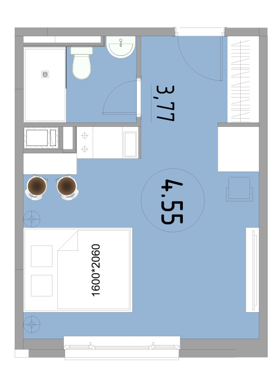 Студия 24,2 м²