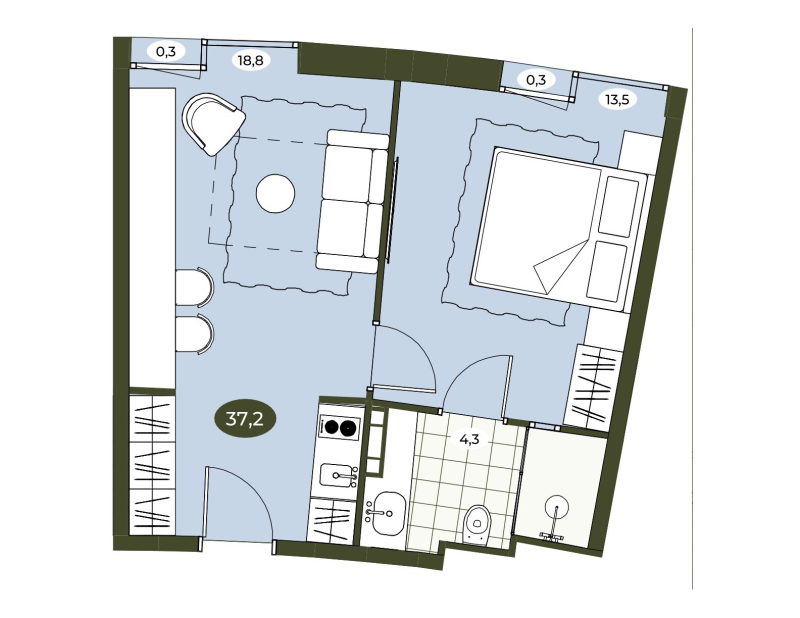 2 ккв (Евро) 37,1 м²