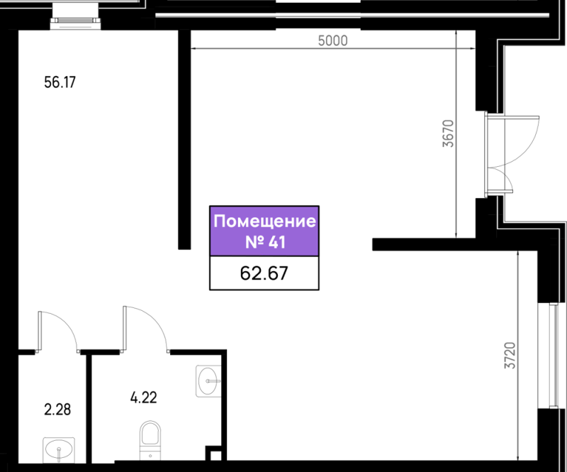 К. пом 62,7 м²