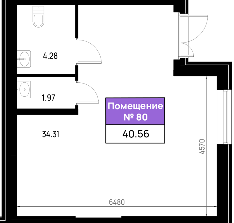 К. пом 40,6 м²