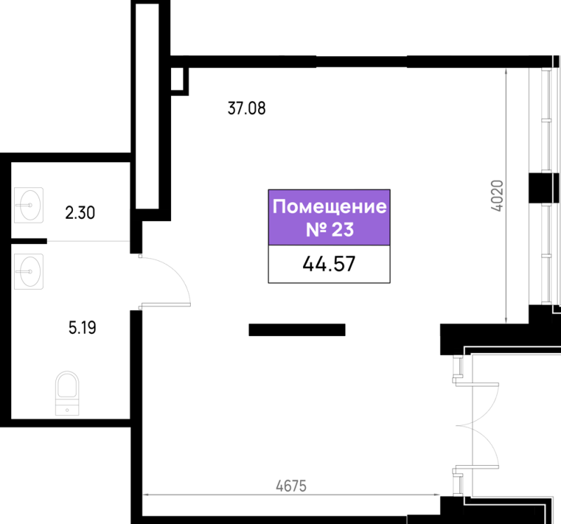 К. пом 44,6 м²