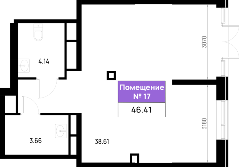 К. пом 46,4 м²