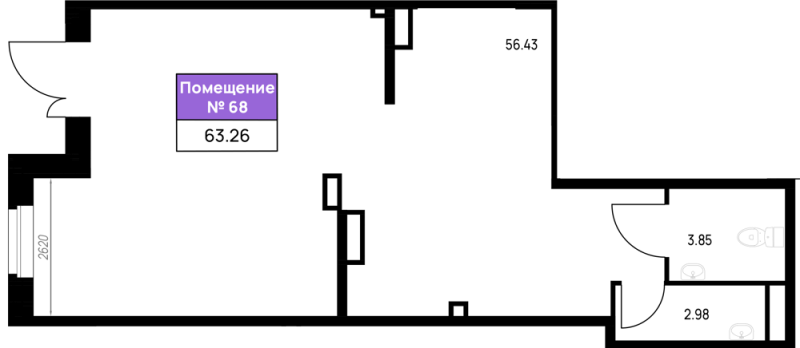 К. пом 63,3 м²