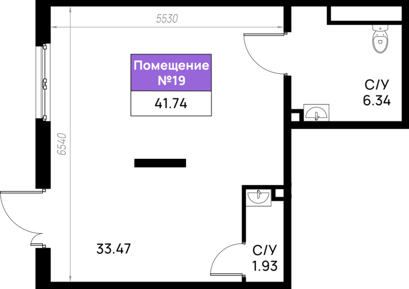 К. пом 41,7 м²