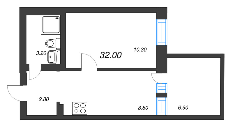 1 ккв 27,2 м²