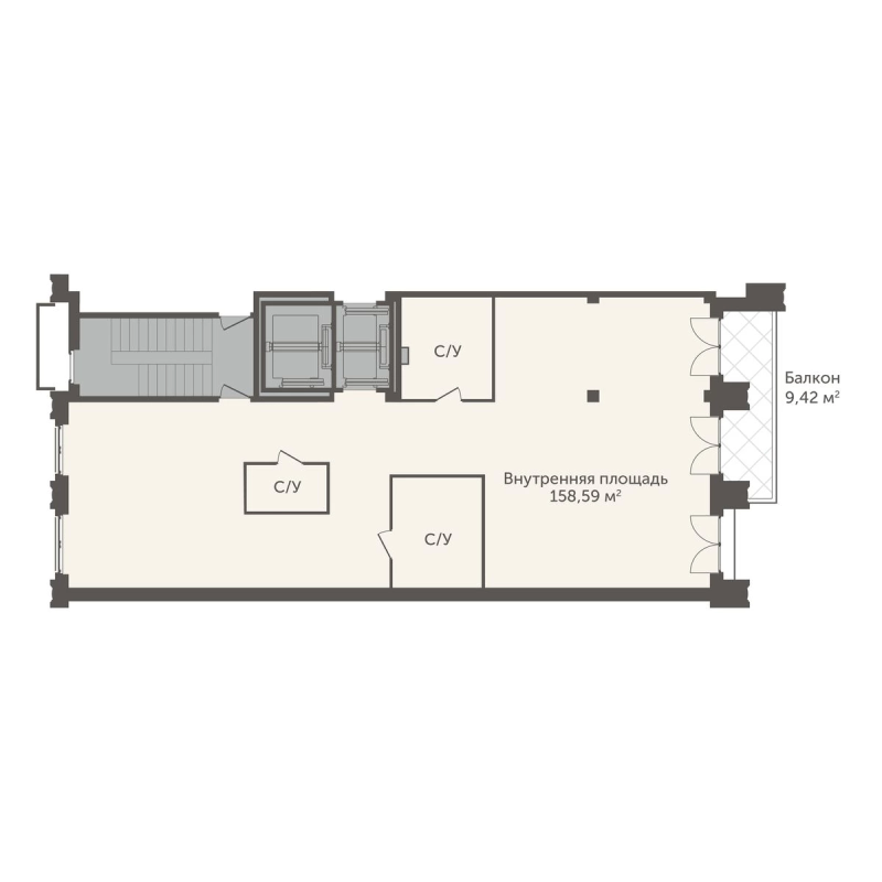 Студия 161,4 м²