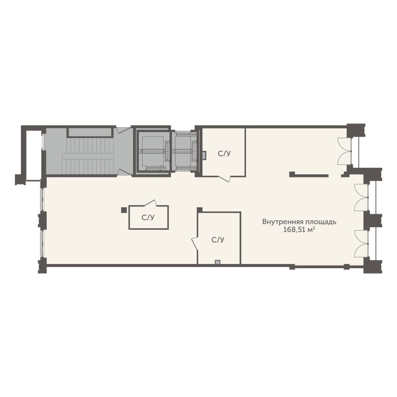 Студия 168,5 м²
