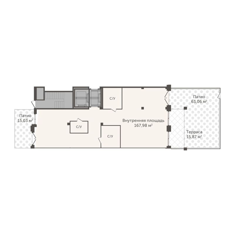 Студия 172,7 м²