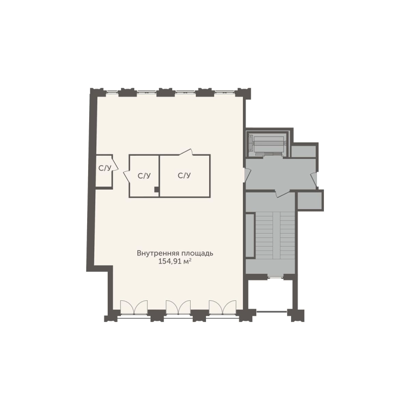 Студия 154,9 м²