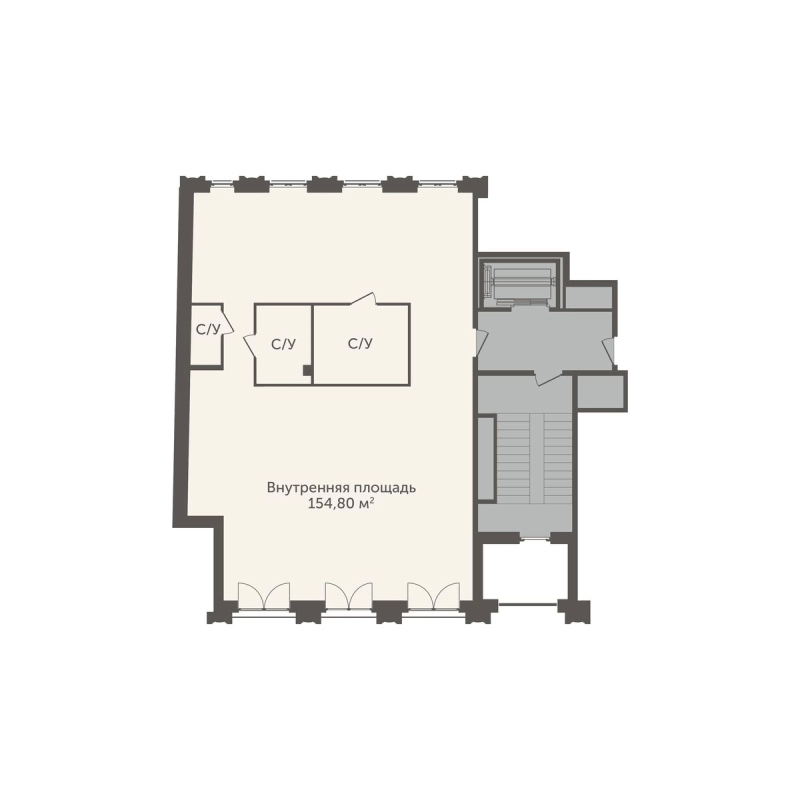 Студия 154,8 м²