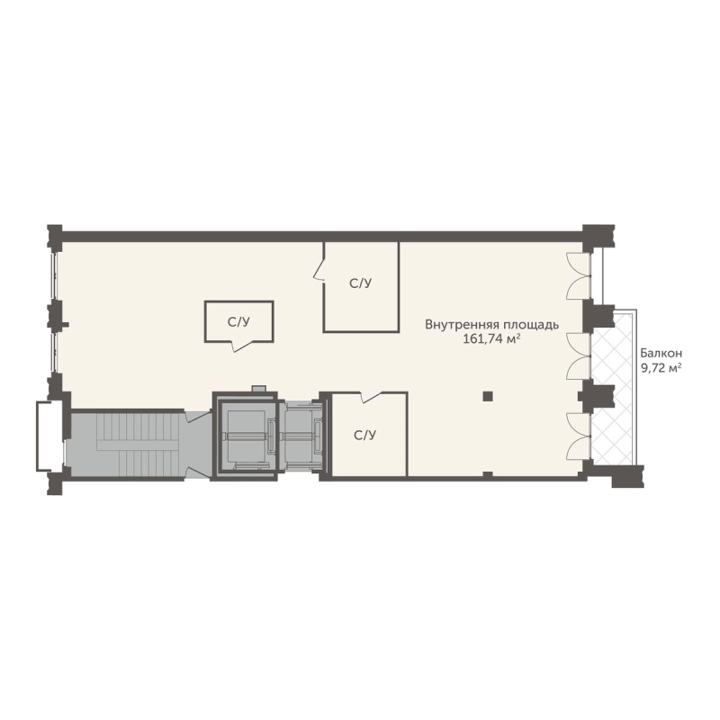 Студия 164,7 м²