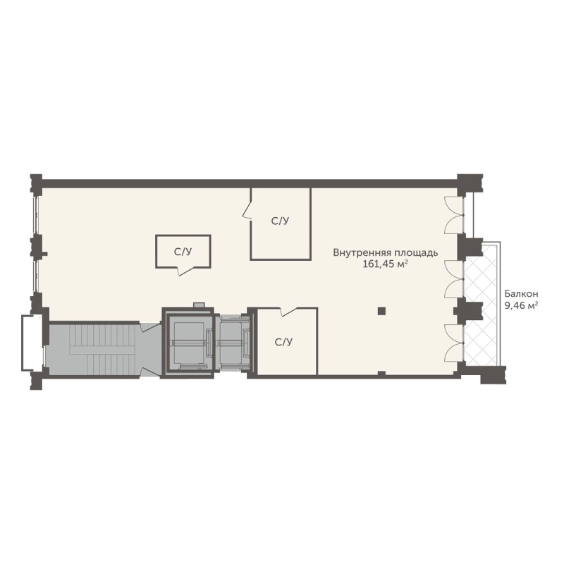 Студия 164,3 м²