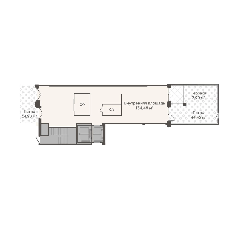 Студия 136,9 м²