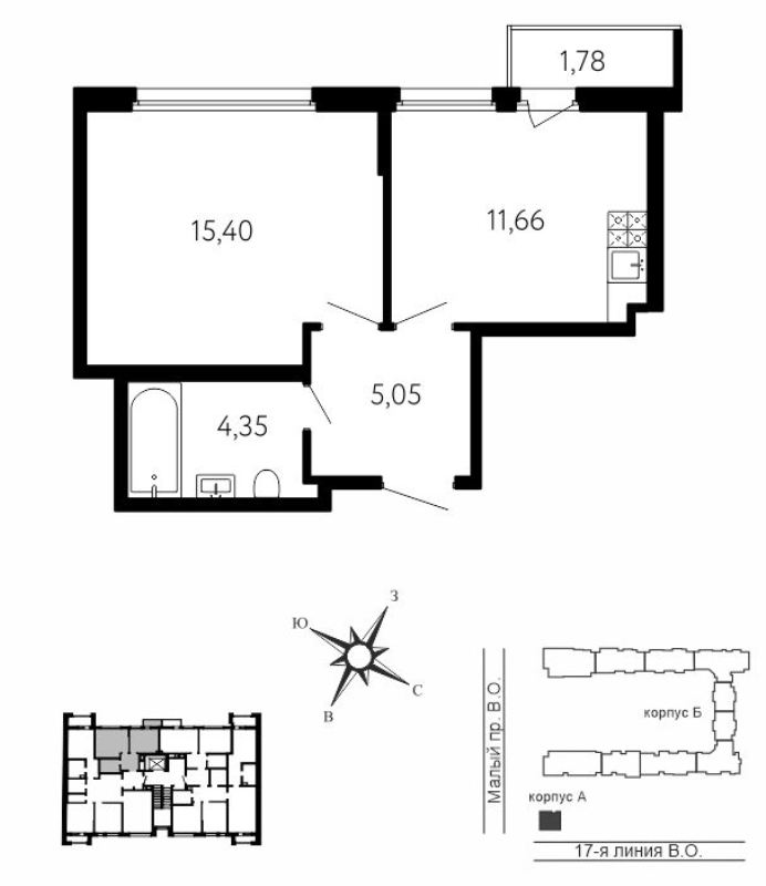1 ккв 37 м²