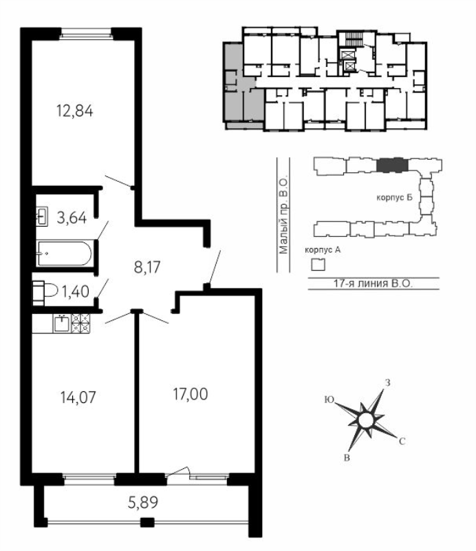 2 ккв 60,1 м²