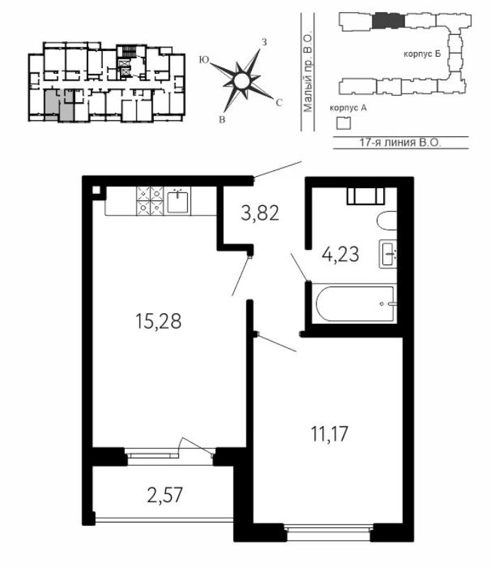 2 ккв (Евро) 35,8 м²