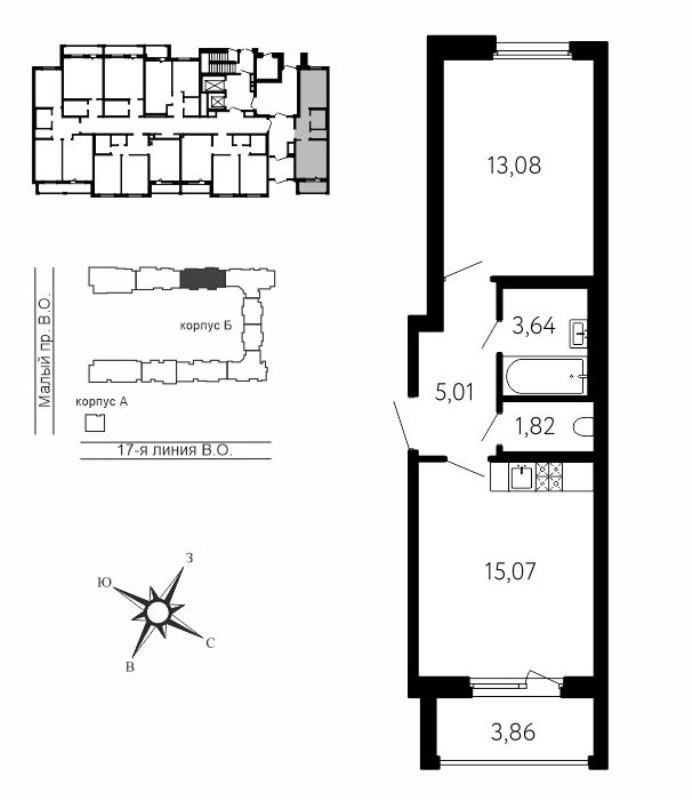 2 ккв (Евро) 39,8 м²