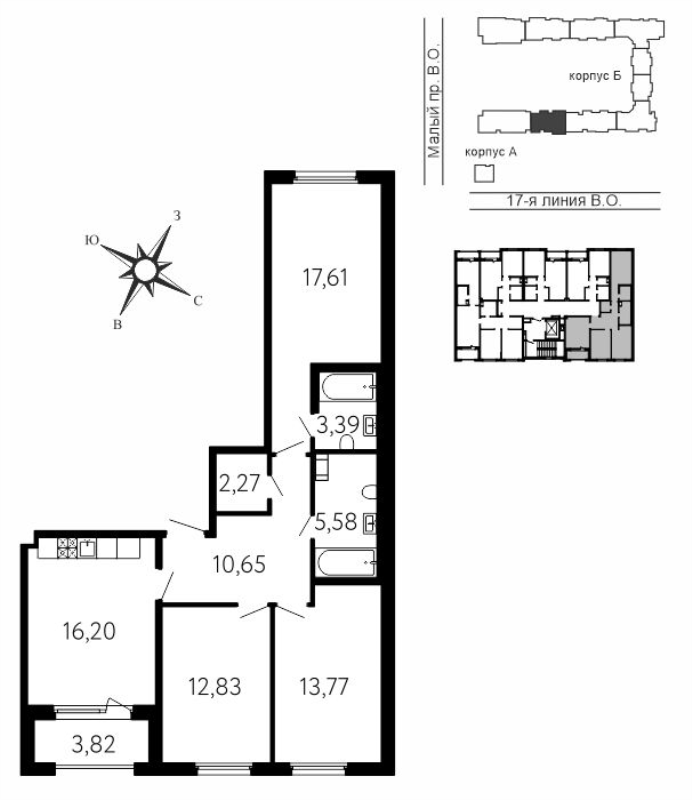 4 ккв (Евро) 84,2 м²