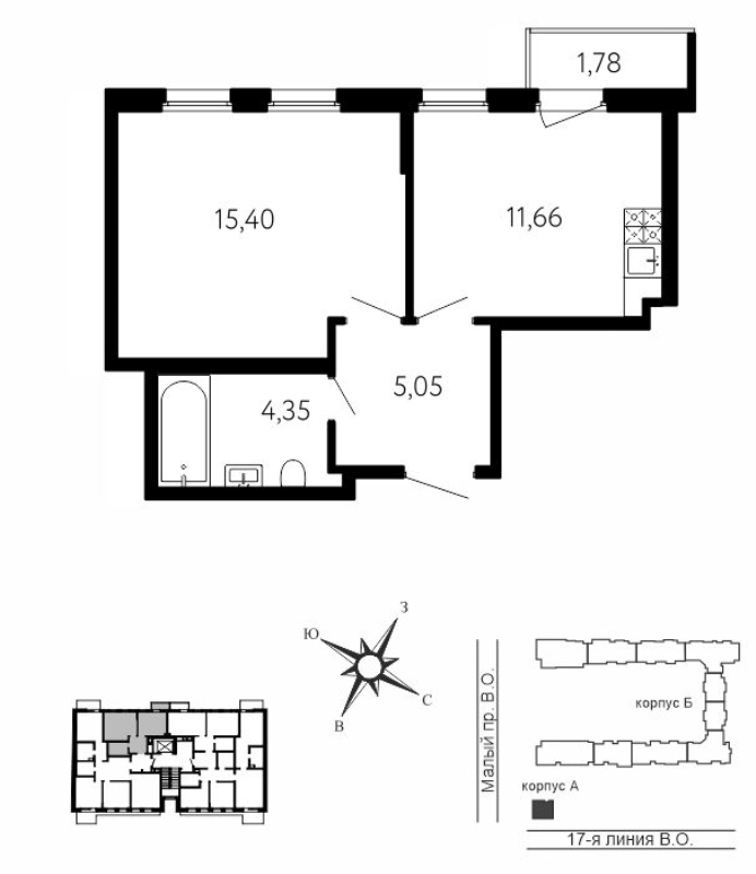 1 ккв 37 м²