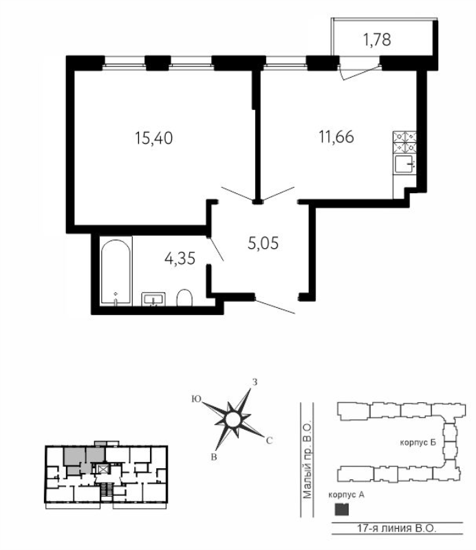 1 ккв 37 м²
